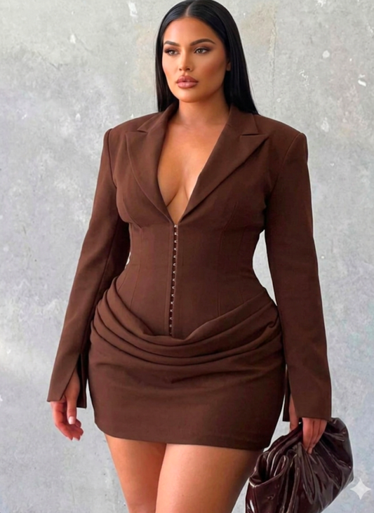 The Espresso - Blazer-Style Dress