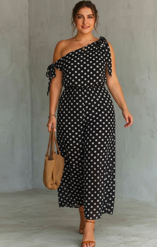 The  Paradigm- Polka Dot jump suit
